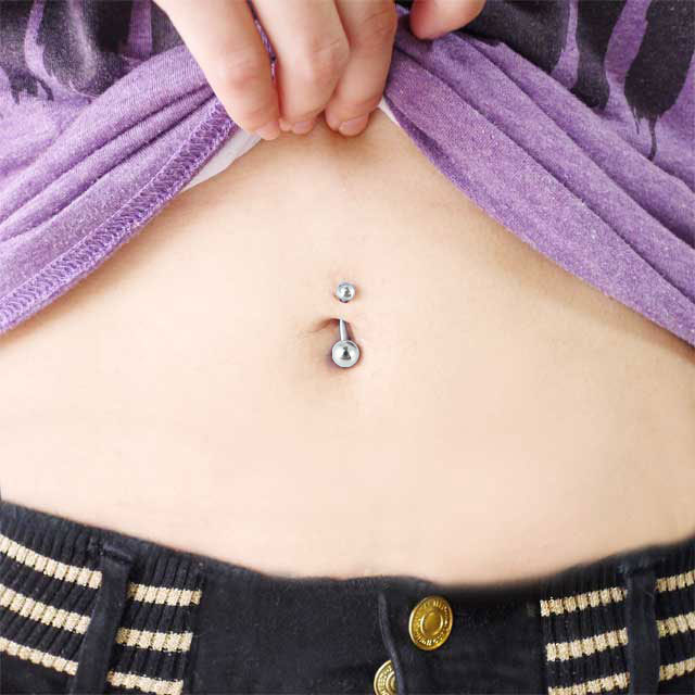 ボディピアス へそピアス ネイブルバナナバーベル/16G 14G ボディー