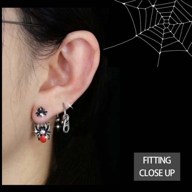 ボディピアス へそピアス 14G ブラッド レッド スパイダー