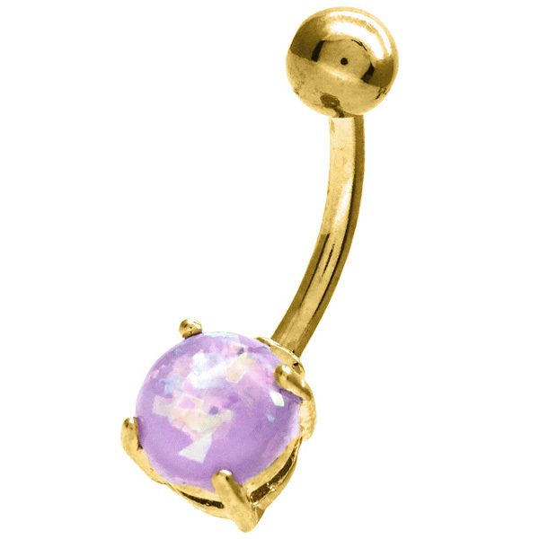 ボディピアス へそピアス グリッターオパールネイブル/14G ボディー