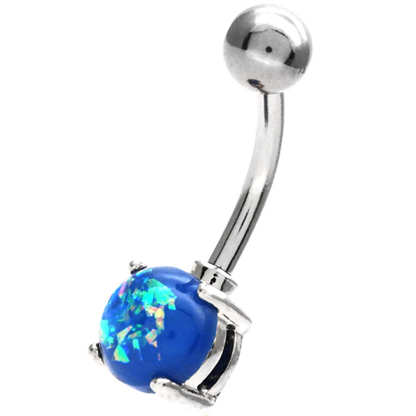 ボディピアス へそピアス グリッターオパールネイブル/14G ボディー