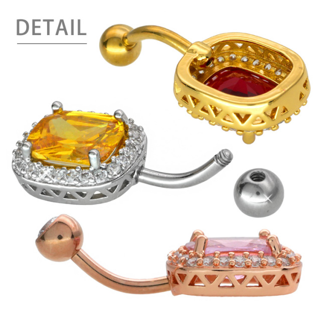 ボディピアス へそピアス Soeur de Nana ジュエルフレームオーバル