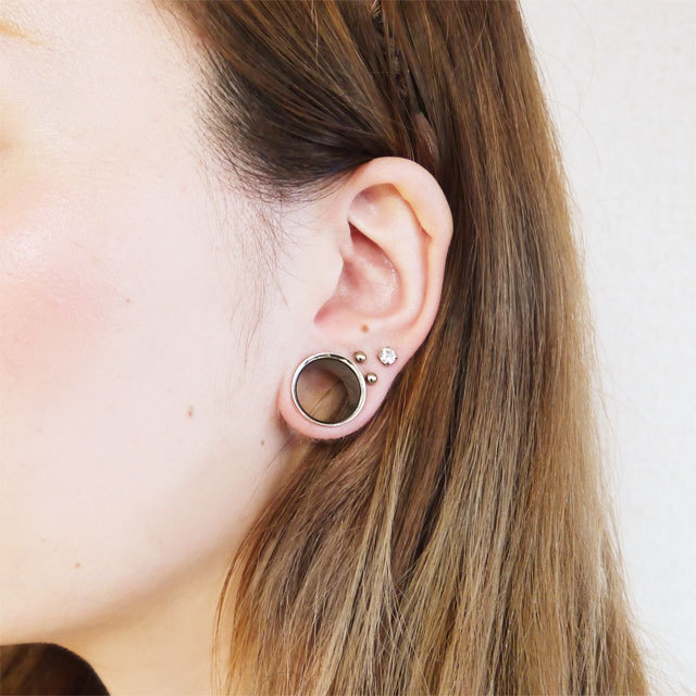 ボディピアス 直径12mm シングルフレアアイレット ボディーピアス P001