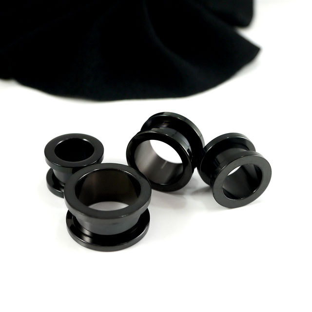 ボディピアス 12mm ボディピアス 直径12mm ブラックフレッシュトンネル ボディーピアス