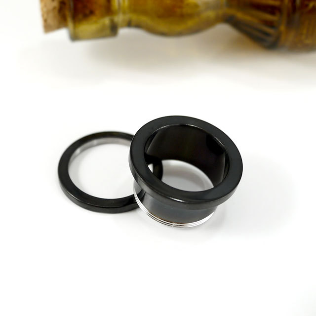ボディピアス 直径12mm ブラックフレッシュトンネル ボディーピアス