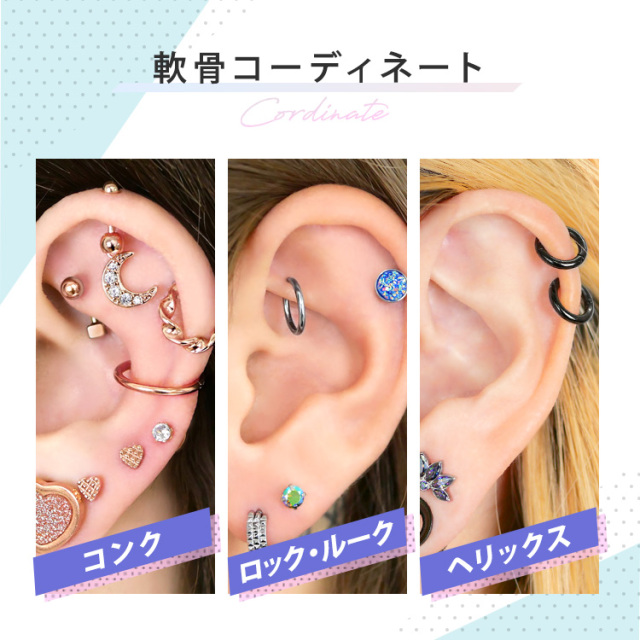 ボディピアス ネオセグメントリング 20G 18G 16G 14G ボディーピアス