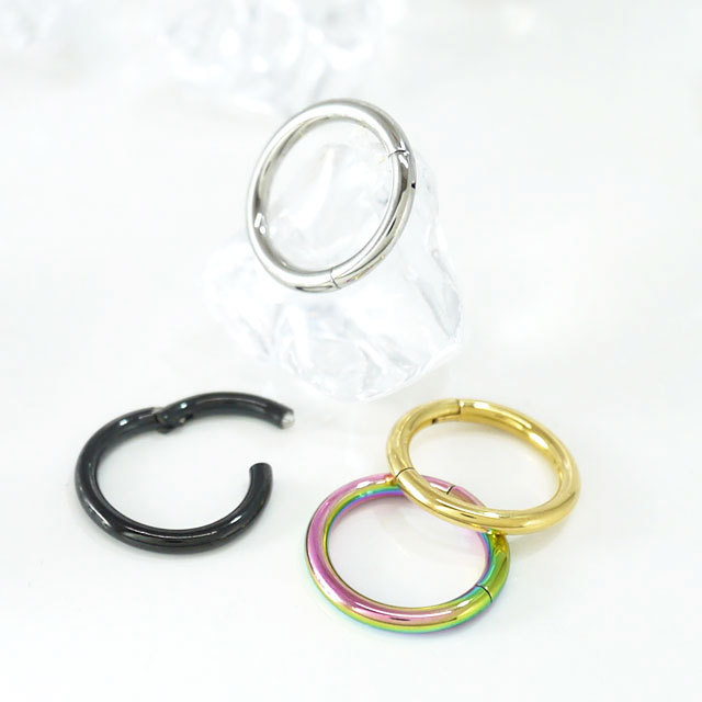 ボディピアス ワンタッチで装着 ネオセグメントリング/12G ボディー