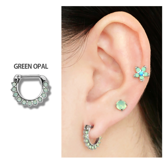 ボディピアス カチッと装着 ブリリアントソルリング/16G・14G ボディー