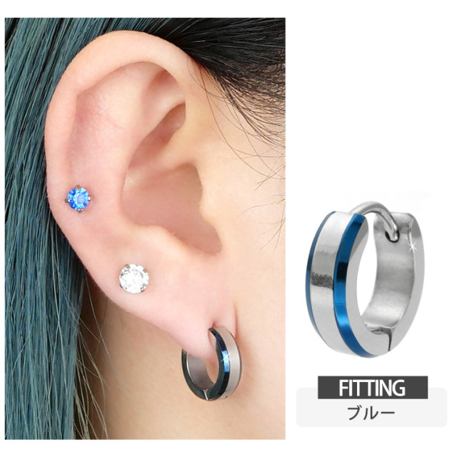 ボディピアス プレートエッジフープリングピアス/20G ボディー