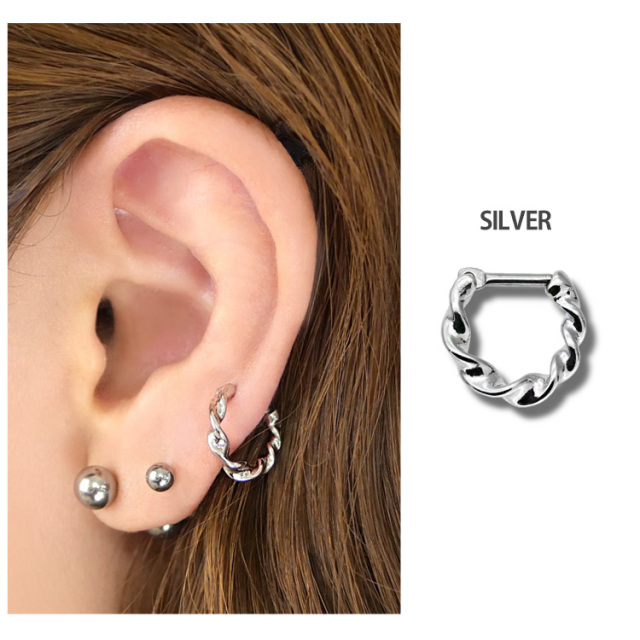 ボディピアス [Soeur de Nana] ウェーブフープリング/16G/14G ボディー