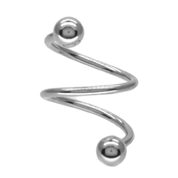 ボディピアス ダブルスパイラルバーベル/14G ボディーピアス