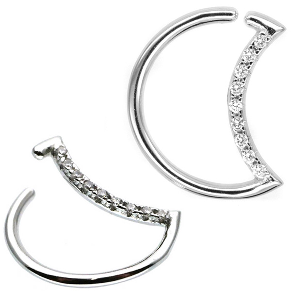 ピアス　ムーンストーン　プラチナ　ヘリックス　トラガス　片耳　メンズ　レディース ピアス ムーンストーン プラチナ ヘリックス トラガス 片耳