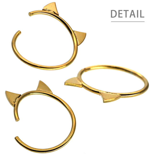 ボディピアス ひねって装着 アニーキャットリング/20G ボディーピアス