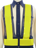 新型ファスナー式安全ベスト（黄テープ/メッシュ色選択可）
