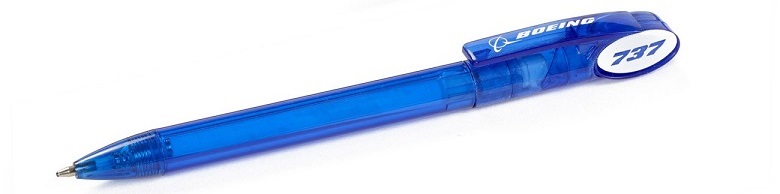Blue Plastic 737 Ballpen
