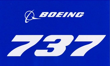 ボーイング角ステッカー(小)737