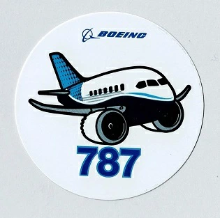 ボーイング丸ステッカー(小)B787