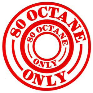 80 Octane Decal(Red)デカル