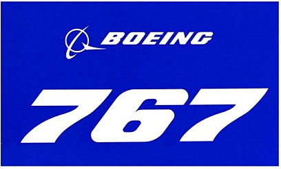 ボーイング角ステッカー(小)767