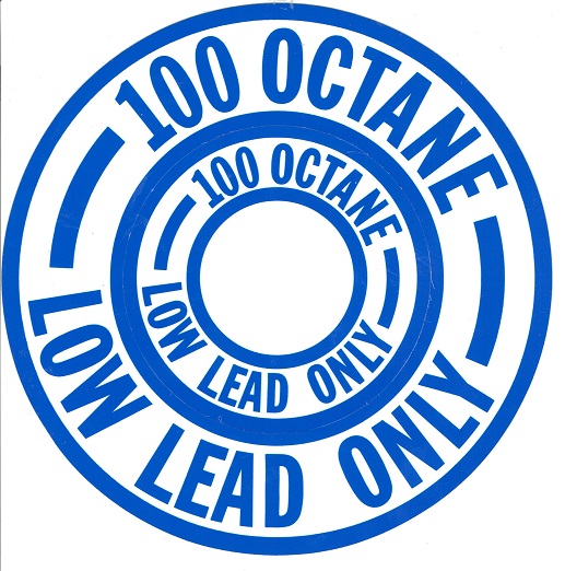 100 Low Lead Octane デカル (Blue)