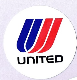 エアライン丸ステッカー(中)UNITED