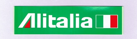 エアライン角ステッカー(小)Alitalia