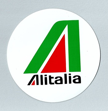 エアライン丸ステッカー(中)Alitalia