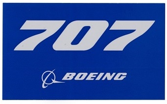ボーイング角ステッカー(小)707