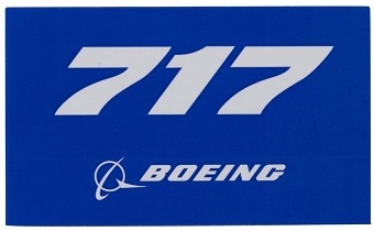 ボーイング角ステッカー(小)717