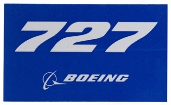 ボーイング角ステッカー(小)727