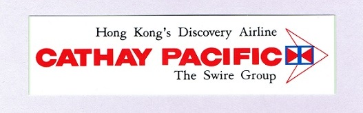 エアライン角ステッカー(小)CATHAY PACIFIC