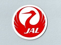 エアライン丸ステッカー(小)JAL鶴丸