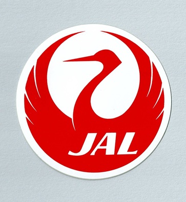 エアライン丸ステッカー(中)JAL鶴丸