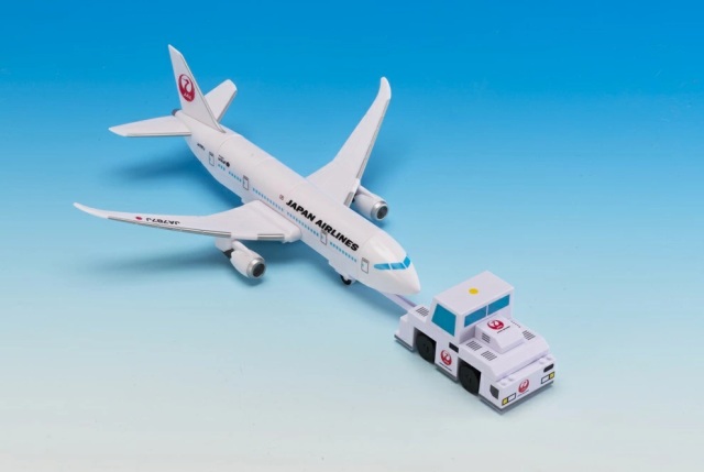 飛行機ブロック＆トーイングカーセットJAL