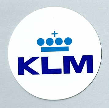エアライン丸ステッカー(中)KLM