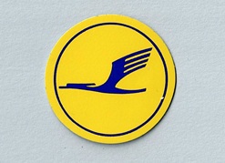 エアライン丸ステッカー(小)Lufthansa