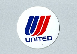 エアライン丸ステッカー(小)UNITED