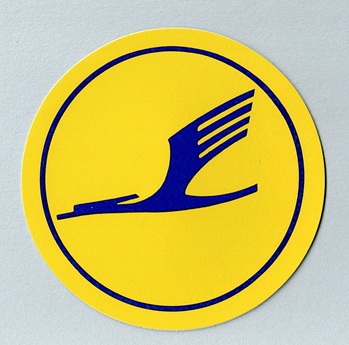 エアライン丸ステッカー(中)Lufthansa