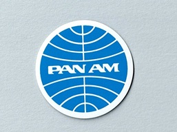 エアライン丸ステッカー(小)PAN AM
