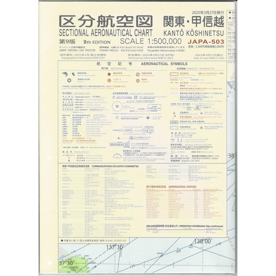 区分航空図 関東甲信越