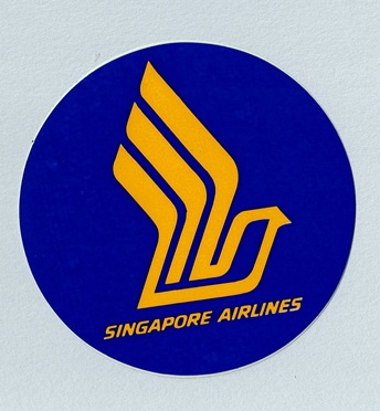 エアライン丸ステッカー(中)Singapore(シンガポール航空)