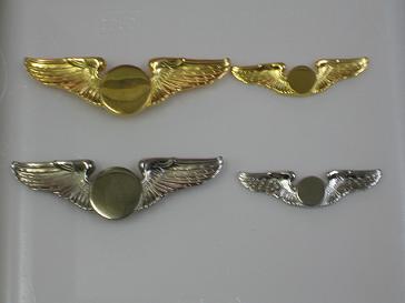 胸章WINGバッジ(大・シルバー) パイロットハウス