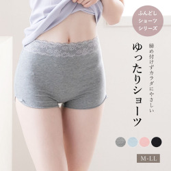 ショーツ コットン95％ 脚口ゆったり 締め付けない ふんどしショーツ まるで履いてない おやすみパンツ