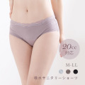 4層構造 吸水サニタリーショーツ 抗菌防臭 20cc対応　撥水加工生地使用