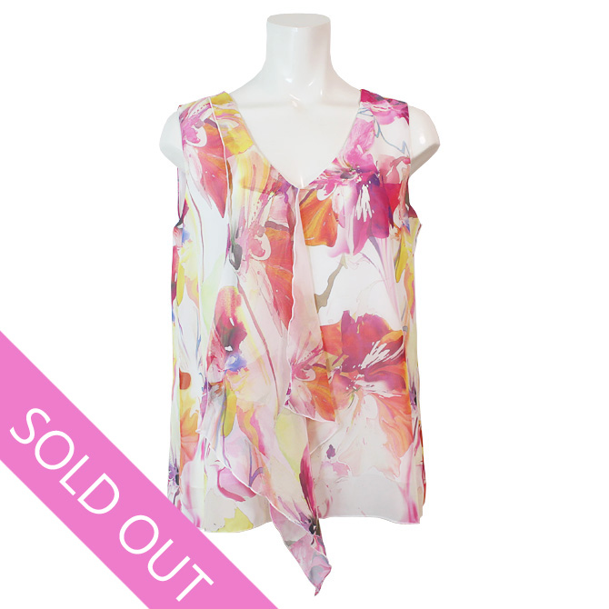 【ARIANNE】【アリアンヌ】5411　フラワープリント トップス　S