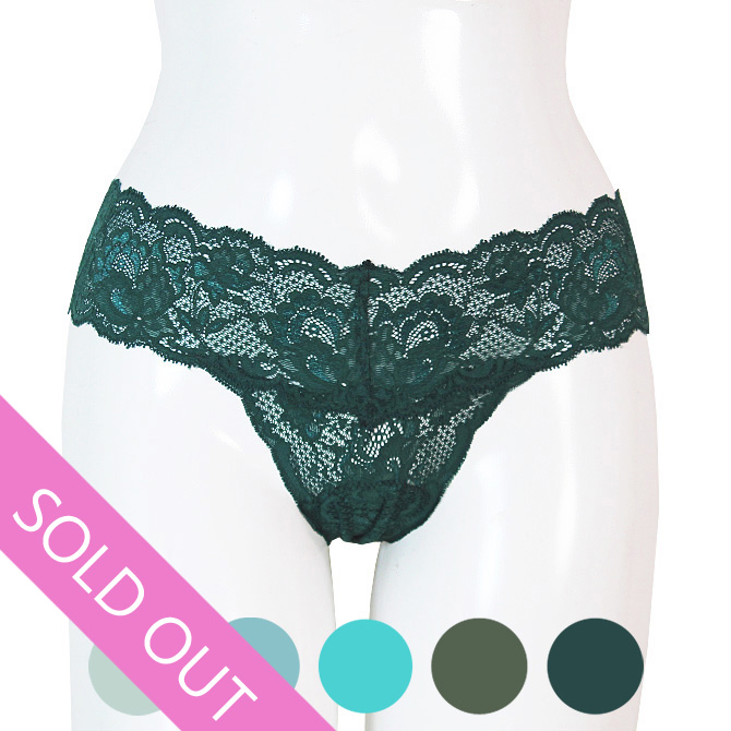 【COSABELLA】【コサベラ】Never Say Never《Cutie》ストレッチレースタンガ　グリーン