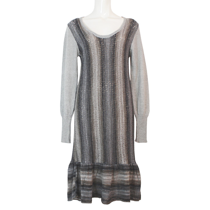 【EXILIA】【エクセリア】OLINPIA　ニットワンピース S　GRIGIO