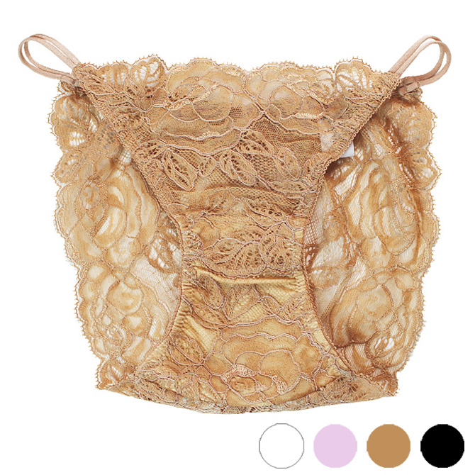 【STUDIO SHINNO】スチューディオシンノ 0912　サイドストリング　総レースショーツ　モカ