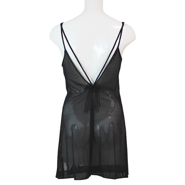 【COTTON CLUB】【コットンクラブ】 1QP　チュールスリップ　BLACK