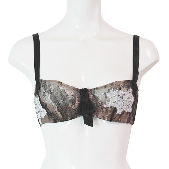 【Chantal Thomass】【シャンタルトーマス】06220　ハーフパットブラ　Black/Ivory