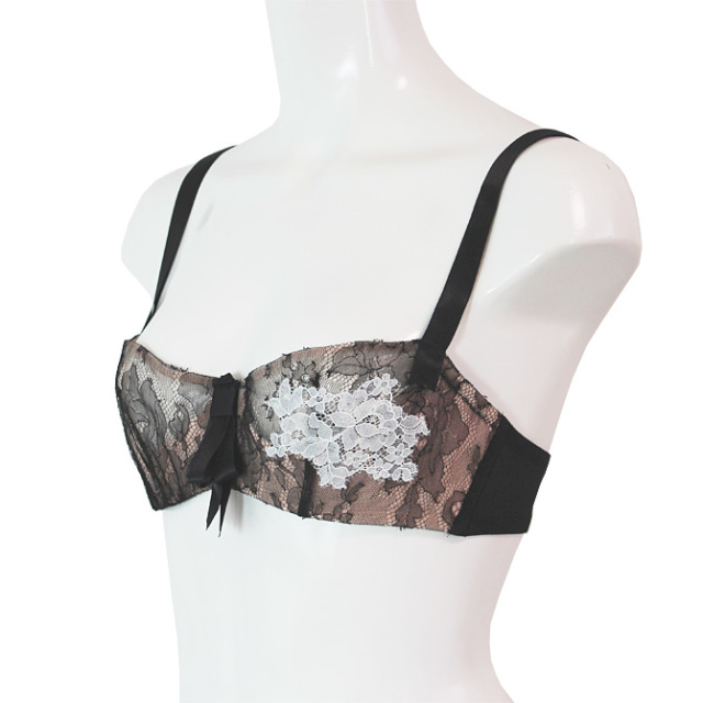 【Chantal Thomass】【シャンタルトーマス】06220　ハーフパットブラ　Black/Ivory